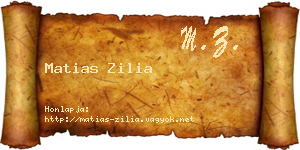 Matias Zilia névjegykártya